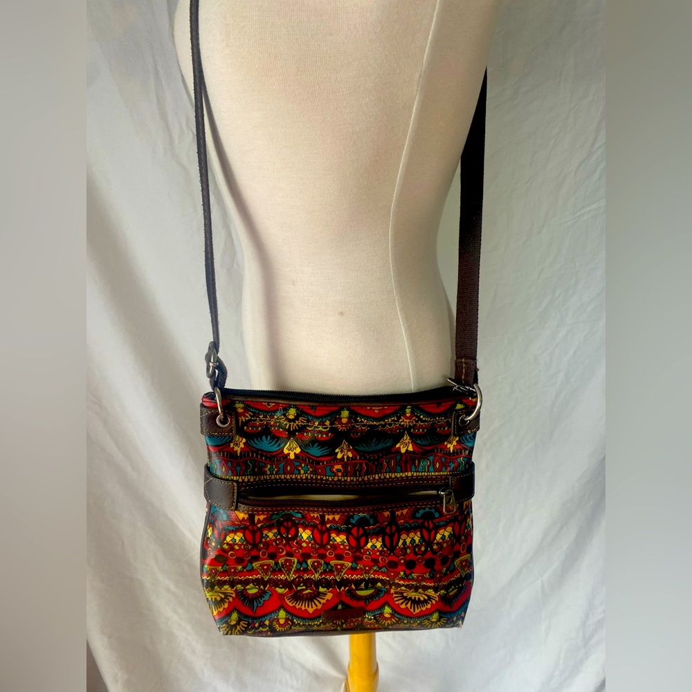 Sakroots adorable boho leather crossbody  purse/bag